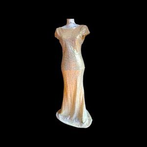 Gold, sequin ball gown